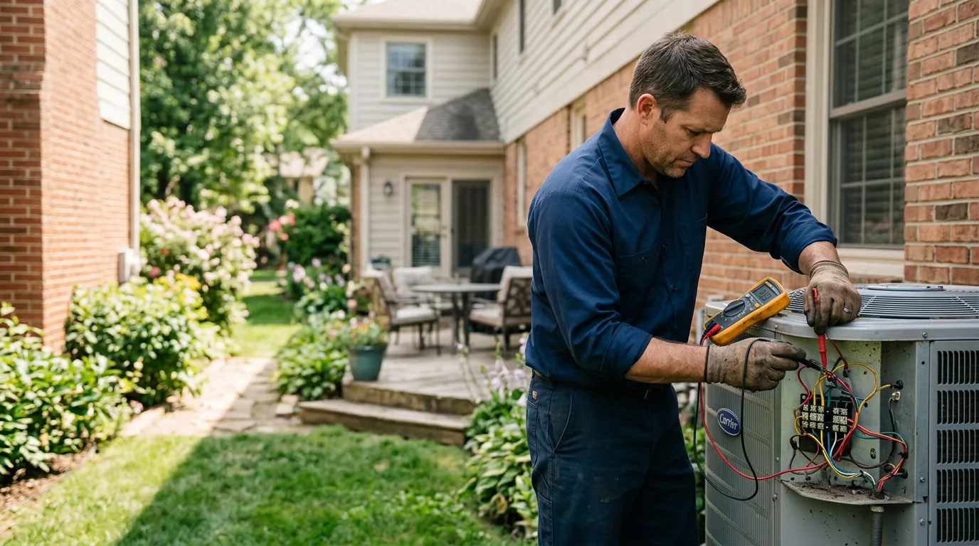 HVAC technician working near Strafford, VT